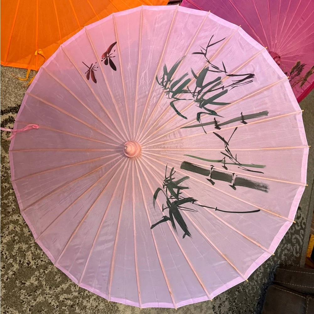 Nice Floral Decorative Japanese Photoshoot Sun Umbrellas - Multicolor Set of 10.